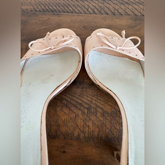 Chanel CC Logo Baby Pink Pastel Kitten Heels EU 39.5 US 9.5 Authentic Vintage - Picture 6 of 12